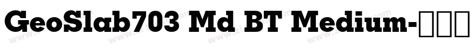 GeoSlab703 Md BT Medium字体转换